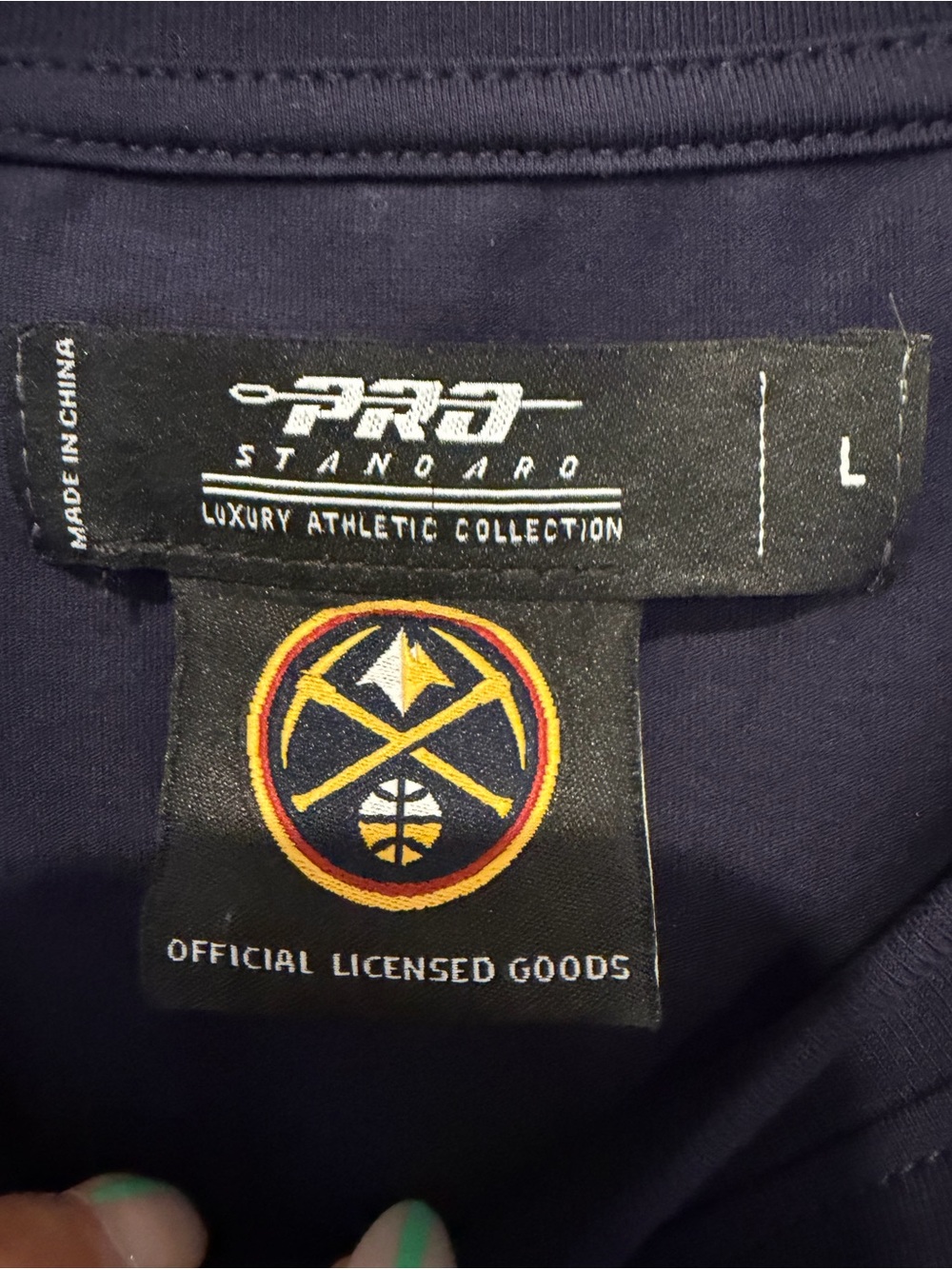 Pro Standard Denver Nuggets Crop Tee with Rhinestone Logo - Picture 6 of 10